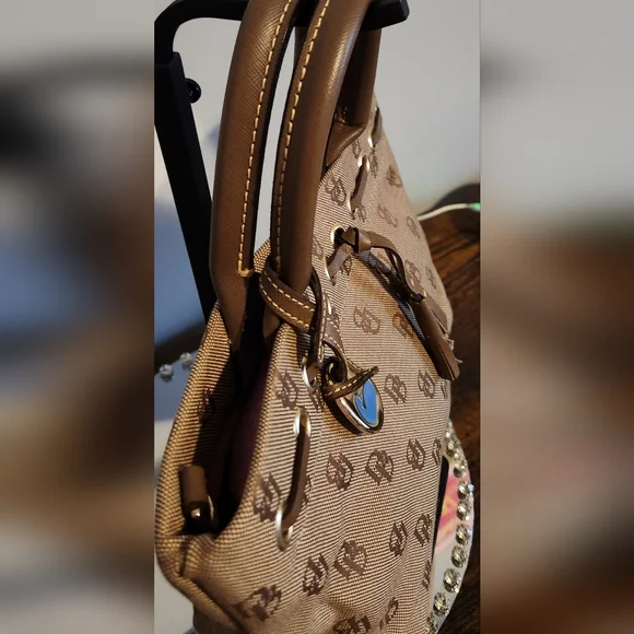 Dooney & Bourke Signature Tulip Tassel Monogram Tote. EUC - Picture 4 of 17